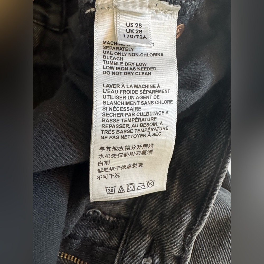 BDG Black High & Wide Women's Cropped Jeans, NWOT, Size 28 - Picture 7 of 9